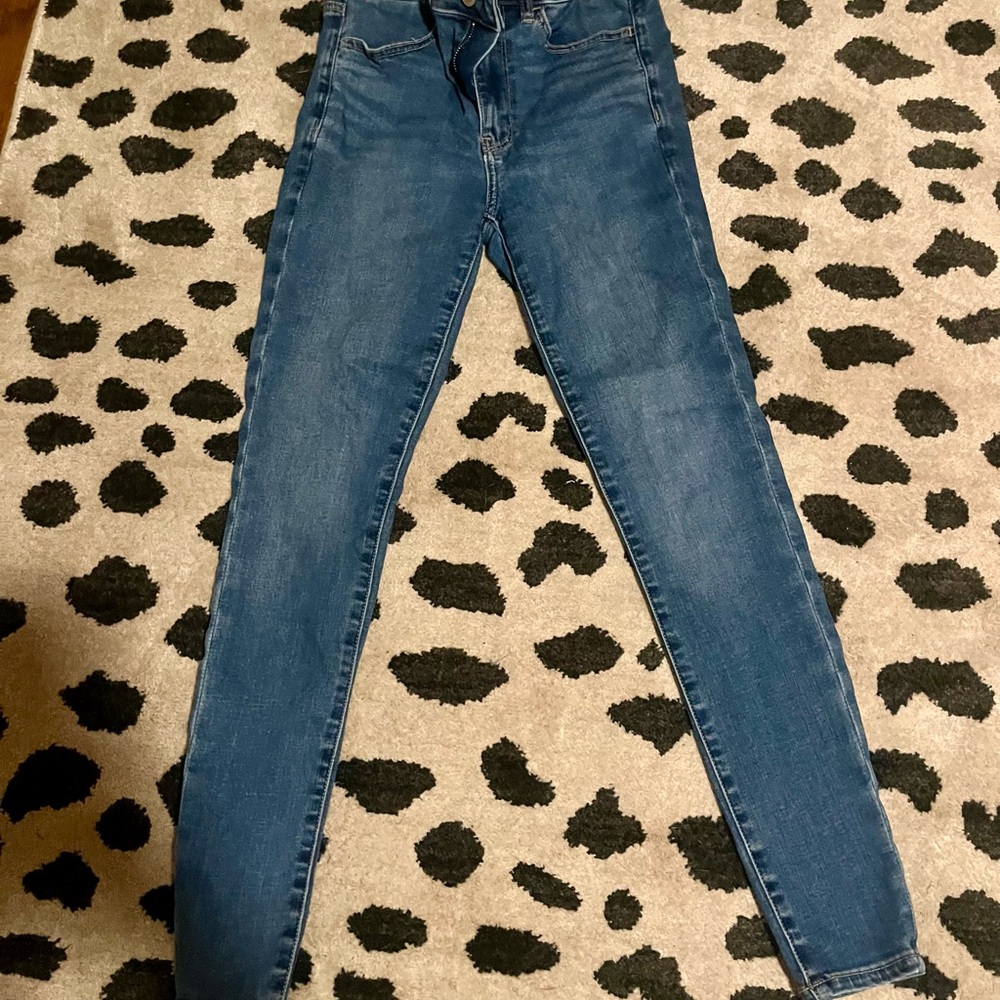 American Eagle Outfitters Mid-Blue High-Rise Jeggings